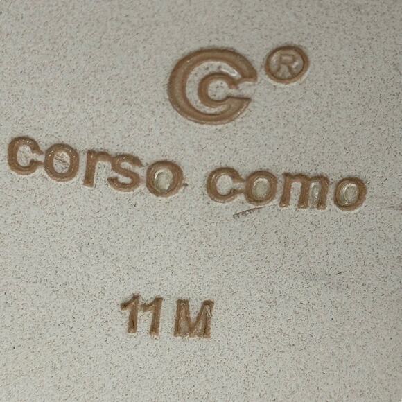 Corso Como Ankle Strap Chunky Block Heels Open Toe Leather Shoes Womens sz 11 - Picture 16 of 16